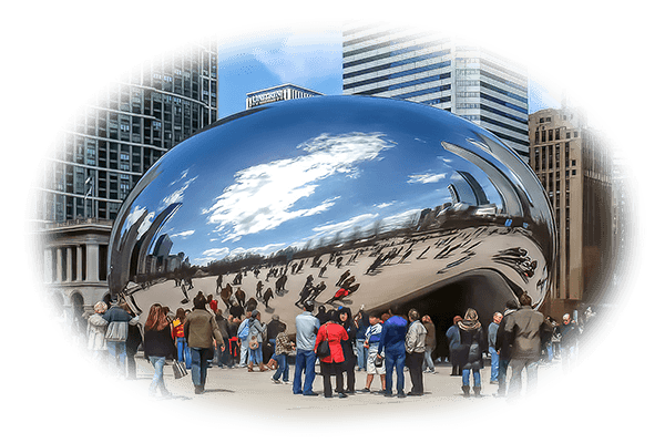 Cloud Gate chicago bean sculpture image
